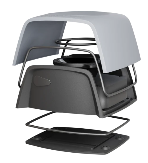 Plašič kún a myší - sivá farba